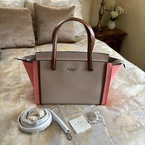 Kate Spade 3 Tone Colorblock Satchel Shoulder Bag